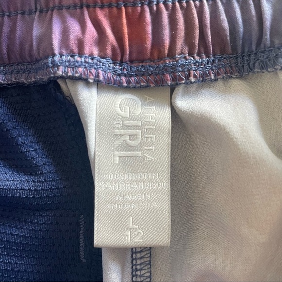 Athleta Girl All Play Shorts Girls L (12) Tie Dye Elastic Waistband Drawstring - Picture 2 of 13